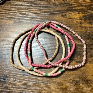 Set of 5 stretchy choker multicolored beads 90s, y2k, 2000s